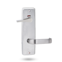 INT SQ END PLATE - PRIVACY INDICATING ACCESSIBILE TURN AND LEVER 74 SATIN CHROME