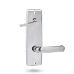 INT SQ END PLATE - PRIVACY INDICATING ACCESSIBILE TURN AND LEVER 77 SATIN CHROME
