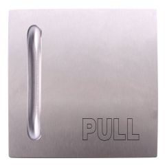 200 EXTERIOR PLATE PULL OUTLINE WITH P1 PULL HANDLE RH STAINLESS STEEL