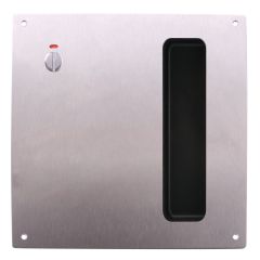 201 INTERIOR PLATE WITH FLUSH PULL & PRIVACY IND EMERGENCY TURN LH STAINLESS STEEL