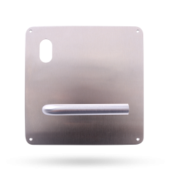 202 EXTERIOR PLATE WITH CYLINDER HOLE & 144 LEVER LH STAINLESS STEEL