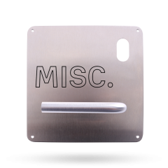 202 EXTERIOR PLATE MISC ENGRAVED WITH CYLINDER HOLE & 98 LEVER RH STAINLESS STEEL