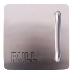 202 EXTERIOR PLATE PULL OUTLINE WITH P1 PULL HANDLE STAINLESS STEEL