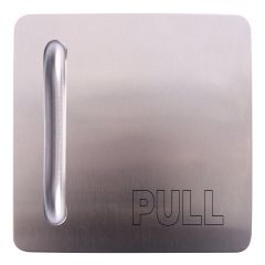 202 EXTERIOR PLATE PULL OUTLINE WITH P1 PULL HANDLE STAINLESS STEEL