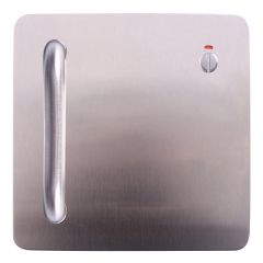 202 EXTERIOR PLATE WITH PRIVACY IND EMERGENCY TURN & P1 PULL HANDLE RH STAINLESS STEEL