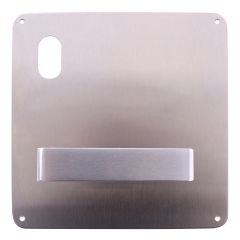 203 INTERIOR PLATE WITH CYLINDER HOLE & 90 LEVER LH STAINLESS STEEL