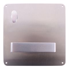 203 INTERIOR PLATE WITH TURN & 90 LEVER LH STAINLESS STEEL