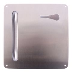 203 INTERIOR PLATE WITH DISABLED TURN & P1 PULL HANDLE RH STAINLESS STEEL