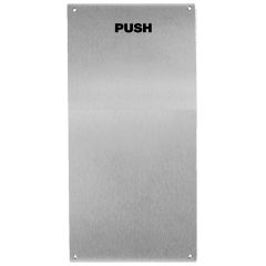209 INTERIOR PLATE PUSH TEXT FULL INFILL STAINLESS STEEL