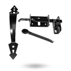 DD TECH WOOD THUMB LATCH WITH HANDLE BLACK