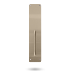 INT RADIUS CNR PUSH/PULL PLATE - PULL HANDLE P2 ENGRAVED PULL OIL RUBBED BRONZE