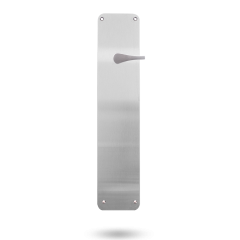 INT RADIUS CNR PUSH/PULL PLATE - ACCESSIBLE TURN ONLY LH STAINLESS STEEL