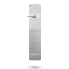 INT RADIUS CNR PUSH/PULL PLATE - ACCESSIBLE TURN ONLY RH STAINLESS STEEL