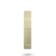 EXT RADIUS CNR PUSH/PULL PLATE - PLAIN PLATE POLISHED BRASS