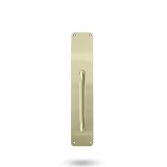 INT PLATE 10MM RADIUS CNR - PULL HANDLE P2 ONLY POLISHED BRASS