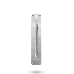 INT PLATE 10MM RADIUS CNR - STD OVAL TURN AND PULL HANDLE P2 STAINLESS STEEL