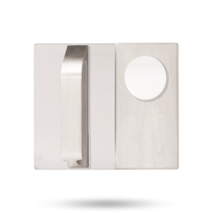 DETENTION PLATE CONCEALED FIX - CYLINDER WITH PULL HANDLE RH STAINLESS STEEL