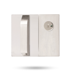 DETENTION PLATE CONCEALED FIX - PRIV IND EMERG TURN WITH PULL HANDLE LH STAINLESS STEEL