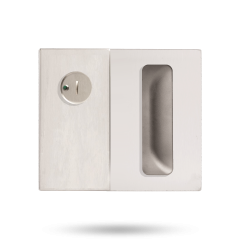 DETENTION PLATE CONCEALED FIX - PRIV IND EMER TURN WITH FLUSH PULL LH STAINLESS STEEL