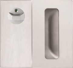 DETENTION PLATE CONCEALED FIX - PRIVACY INDICATOR TURN WITH FLUSH PULL LH STAINLESS STEEL