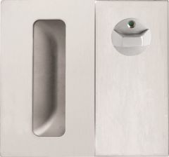 DETENTION PLATE CONCEALED FIX - PRIVACY INDICATOR TURN WITH FLUSH PULL RH STAINLESS STEEL