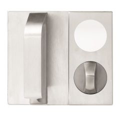 DETENTION PLATE CONCEALED FIX - CYLINDER WITH PULL HANDLE AND KNOB 21 RH STAINLESS STEEL