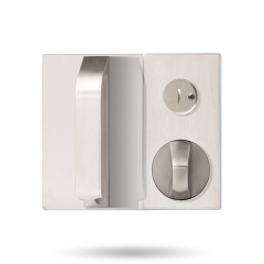 DETENTION PLATE CONCEALED FIX - PRIV IND EMERG TURN WITH PULL HANDLE AND KNOB 21 RH STAINLESS STEEL