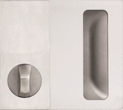 DETENTION PLATE CONCEALED FIX - FLUSH PULL AND KNOB 21 LH STAINLESS STEEL