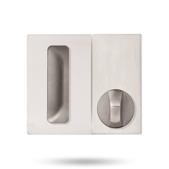DETENTION PLATE CONCEALED FIX - FLUSH PULL AND KNOB 21 RH STAINLESS STEEL