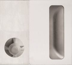 DETENTION PLATE CONCEALED FIX - FLUSH PULL AND KNOB 22 LH STAINLESS STEEL