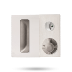 DETENTION PLATE CONCEALED FIX - PRIV IND TURN WITH FLUSH PULL AND KNOB 22 RH - NO CLUTCH STAINLESS STEEL