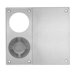 DETENTION PLATE VISIBLE FIX - CYLINDER WITH KNOB 22 LH STAINLESS STEEL