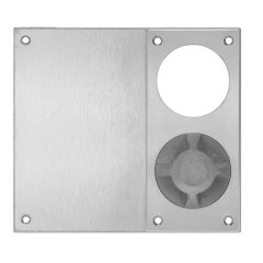 DETENTION PLATE VISIBLE FIX - CYLINDER WITH KNOB 22 RH STAINLESS STEEL