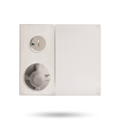 DETENTION PLATE VISIBLE FIX - PRIV IND EMERG TURN WITH KNOB 22 LH STAINLESS STEEL