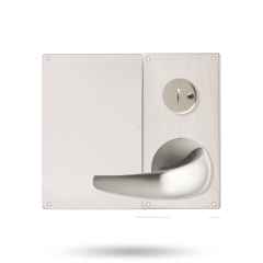 DETENTION PLATE VISIBLE FIX - PRIV IND EMERG TURN WITH LEVER 23 RH STAINLESS STEEL