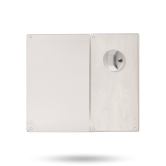 DETENTION PLATE VISIBLE FIX - PRIV IND TURN ONLY RH STAINLESS STEEL