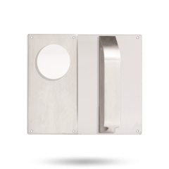 DETENTION PLATE VISIBLE FIX - CYLINDER WITH PULL HANDLE RH STAINLESS STEEL