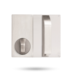 DETENTION PLATE VISIBLE FIX - PULL HANDLE AND KNOB 21 LH STAINLESS STEEL