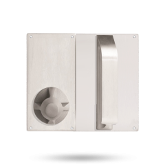 DETENTION PLATE VISIBLE FIX - PULL HANDLE AND KNOB 22 RH STAINLESS STEEL