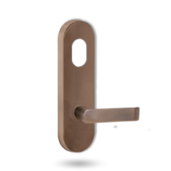 2801 ROUND END PLATE WITH CYLINDER HOLE & 59 LEVER OIL RUBBED BRONZE