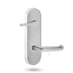 2839 ROUND END PLATE WITH DISABLED TURN & 70 LEVER SATIN CHROME