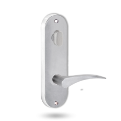 2904 ROUND END PLATE WITH TURN & 153 LEVER LH SATIN CHROME