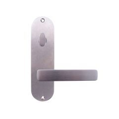 2904 ROUND END PLATE WITH TURN & 76 LEVER SATIN CHROME