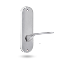 2905 ROUND END PLATE WITH 122 LH LEVER SATIN CHROME