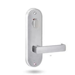 2916 ROUND END PLATE WITH PRIVACY INDICATOR TURN & 76 LEVER SATIN CHROME