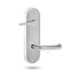 2939 ROUND END PLATE WITH DISABLED TURN & 70 LEVER BRIGHT CHROME
