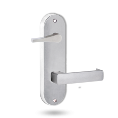 2939 ROUND END PLATE WITH DISABLED TURN & 76 LEVER SATIN CHROME