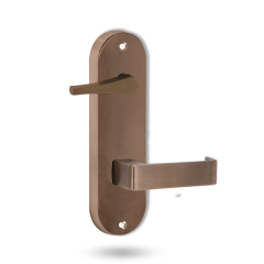 2939 ROUND END PLATE WITH DISABLED TURN & 90 LEVER ARCHITECTURAL BRONZE UNLACQUER