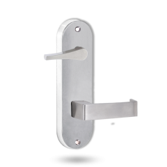 2939 ROUND END PLATE WITH DISABLED TURN & 90 LEVER BRIGHT CHROME