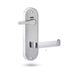 2941 ROUND END PLATE PRIVACY IND DISABLED TURN & 131 LEVER SATIN CHROME